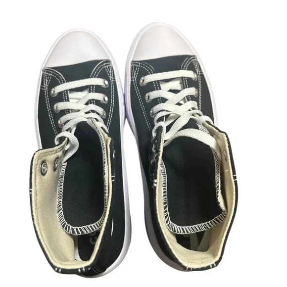 Converse Chuck Taylor All Star Move Black and White Platform High-Tops Size 8 - Picture 4 of 6